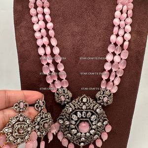 Collier en résine lucite de très bonne qualité, collier indien pour dames, mode, bijoux faits main pour filles d'Inde - Product Image 4