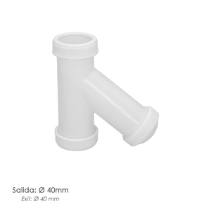 Trappola a Y, uscita da 1 1/2" 0,5" / 40 mm per tubi lisci - Product Image 3