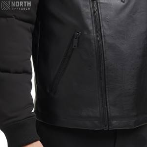 Nouvel arrivage de blouson d'aviateur en cuir pour hommes Veste en cuir pour hommes de haute qualité avec col en fourrure Produit supérieur Veste en cuir pour hommes - Product Image 5