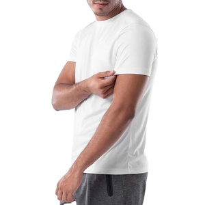 T-shirts en coton uni de qualité supérieure à prix de gros, coupe ajustée, design de logo personnalisé, manches courtes, été, style streetwear pour hommes 2027 - Product Image 3