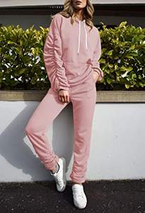 High Quality Vintage Solid Women's Jogging Tracksuit Set Soft Fitting 100% Cotton Breathable OEM Design Low MOQ - Product Image 6
