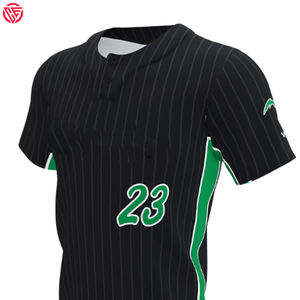 Dernier design Impression par sublimation Vente en gros Maillot de baseball à deux boutons Vêtements de sport Chemises en jersey de baseball personnalisées pour hommes - Product Image 1
