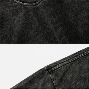 เสื้อยืดสำหรับผู้ชายเสื้อยืดผ้าฝ้ายออกแบบโลโก้ได้ตามต้องการเสื้อยืดสำหรับผู้ชายเสื้อโอเวอร์ไซส์วางไหล่-เสื้อยืดล้างกรดแบบว่างเปล่าสำหรับผู้ชาย - Product Image 4