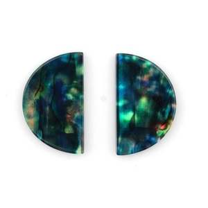 พลอยพลอยควอตซ์แบบหลวมรูปพระจันทร์ครึ่งดวงสำหรับทำเครื่องประดับอัญมณีสีฟ้าขนาด12x20มม. - Product Image 4