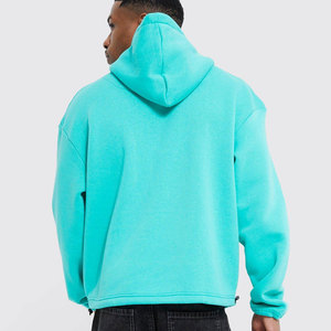 Sweats à capuche surdimensionnés poids lourd unisexe Logo personnalisé hommes polaire Boxy sweats à capuche pour hommes personnalisables sweats à capuche surdimensionnés en coton - Product Image 2