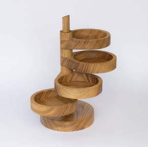 Rustic Farmhouse Wooden Cake Stand & Dessert/Cupcake Server <b>Hand</b> Polished Eco-Friendly Reusable Cake Tools Set - Product Image 4