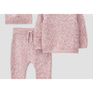 Set 3 Pezzi Carter's Just One You per Bambine, 100% Cotone, Stile Invernale ed Estivo, Top e Pantaloni Rosa Melange per 6 Mesi - Product Image 2