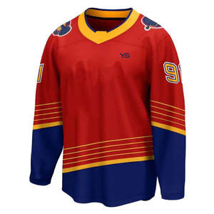 Uniforme d'équipe de maillot de hockey sur glace en polyester personnalisé avec conception et impression personnalisées Option OEM disponible - Product Image 1
