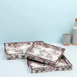 Premium Indian Crafted <b>Wood</b> Serving <b>Tray</b> for Food Presentation Dining Perfect for Enhancing <b>Table</b> Style Elevating Home Ambience - Product Image 4