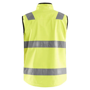 Gilet de sécurité réfléchissant 100% polyester avec fermeture éclair avant et logo, vêtement de travail haute visibilité pour la sécurité - Product Image 2