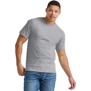 100% algodón puro verano marca de gama alta hombres manga corta cuello redondo estilo de moda media manga Top transpirable camiseta - Product Image 2