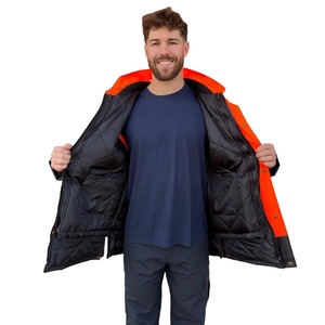 Men's High Visibility Safety <b>Jacket</b> <b>Hi</b> <b>Vis</b> Reflective Workwear Construction <b>Waterproof</b> Windproof Industrial Canvas Stand Front - Product Image 3
