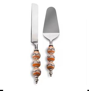 Juego de Servidores de Pastel de Acero con Mango de Cobre Pulido para Fiestas al Aire Libre - Product Image 4