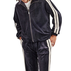 Pantalon de survêtement personnalisé uni pour hommes, pantalon de survêtement baggy en coton vierge, pantalon de survêtement à jambe large, sweat à capuche zippé, ensembles de survêtements - Product Image 5