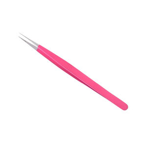 Pinzas para Extensión de Pestañas Personalizadas, Punta Puntiaguda, Mango Recubierto de Rosa, Acero Inoxidable Alemán, Pinzas para Pestañas Postizas para Belleza - Product Image 1