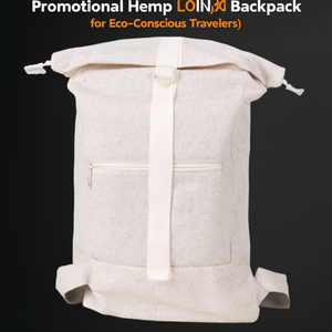 Zaino Rolltop in Canapa Promozionale per Viaggiatori Eco-Consapevoli - Product Image 3