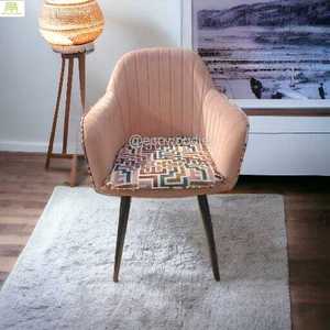 Silla de comedor nórdica moderna de madera maciza con cojín para restaurante, Hotel, dormitorio, granja, terraza, balcón, patio trasero - Product Image 6