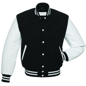 Veste de baseball unisexe haute veste universitaire d'hiver sur mesure hommes décontracté laine unie vente en gros CollegeBaseballjacket pour hommes - Product Image 1