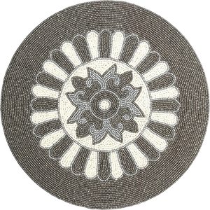 Modern Eco-friendly Dining Beaded Placemat 13x13 Inches Handmade <b>Plant</b> Pattern Decorative Runner for Wedding Party Use - Product Image 6