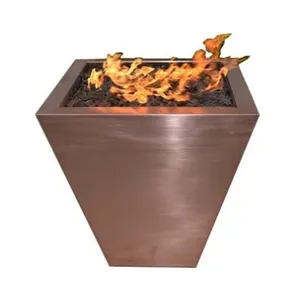 Forma cuadrada Pozo de fuego Jardín al aire libre Venta al por mayor y proveedores Metal Cobre puro Pozo de fuego Hogar Jardín Calentador Decorativo - Product Image 1