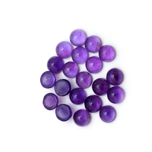 Amatista Africana Natural, Cabujón Redondo de 3mm, Piedra Preciosa Gruesa de 2,4mm, de 4,3 Cts Lote, Venta de Piedras Preciosas Sueltas de Alta Calidad, 25 Unidades - Product Image 3