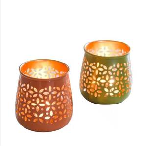 Nouvelle Lanterne Décorative en Cire de Soja Noir/Or Bicolore pour Éclairage Domestique, Noël, Diwali et Pâques, Décoration Suspendue - Product Image 5
