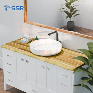 Épaisseur de comptoir de bloc de boucher en bois d'acacia à bord vivant 1.5 pouces-Joint de doigt à bord vivant, plan de travail en bois écologique Vietnam - Product Image 4