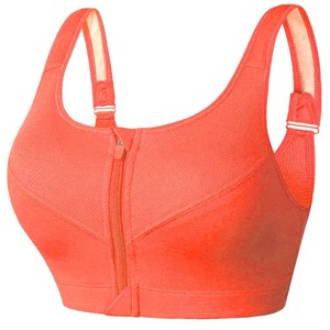 Top deportivo para mujer, sujetador de Yoga, transpirable, ecológico, camiseta de gimnasio, cremallera frontal, diseño Simple a prueba de golpes, tallas grandes disponibles - Product Image 1