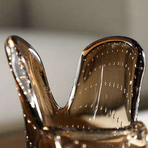 <span class=keywords><strong>Vase</strong></span> à fleurs en <span class=keywords><strong>verre</strong></span> brun cristal Art déco moderne nordique Fait à la main <span class=keywords><strong>Vase</strong></span> de table Décoration de la maison - Product Image 5