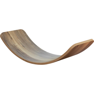 Planche d'équilibre en contreplaqué de couleur noyer de première classe planche d'exercice en feutre gris pour adultes fabriquée en Turquie - Product Image 3