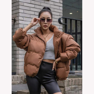 2022 hiver mode conception personnalisée femmes doudoune élégant vêtements d'extérieur fermeture à glissière imperméable respirant toile imprimé - Product Image 1