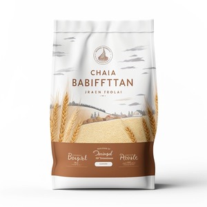 ถุงตั้งพื้นแบบแบนสำหรับแป้งสาลี 500 กรัม 1 กิโลกรัม 2 กิโลกรัม พิมพ์กราเวียร์ เกรดอาหาร MET PET ป้องกันความชื้น พร้อมซิปล็อค - Product Image 4