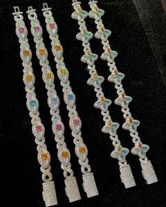 VVS Moissanite 925สร้อยข้อมือเงินสเตอร์ลิง22mm 8นิ้วชุบทองคำขาวเครื่องทดสอบเพชร - Product Image 2