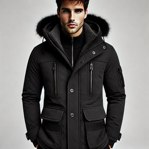 Vente en gros de vestes parka d'hiver de qualité supérieure pour hommes de meilleur style vestes parka d'occasion vêtements d'extérieur décontractés veste manteau mi-long - Product Image 5
