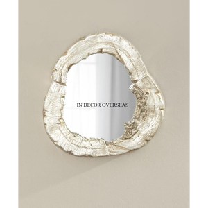 Espejo de pared de forma Irregular de Metal resistente con recubrimiento en polvo de Color blanco más exigente suministros de decoración para el hogar y la sala de estar - Product Image 2