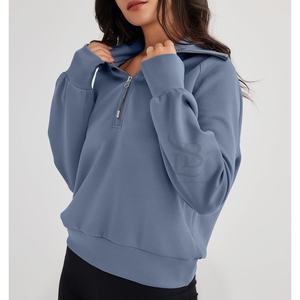 Vêtements de sport avec logo personnalisé vêtements de rue décontractés figurines à épaules tombantes respirant sweat-shirt en tricot écologique pour femmes - Product Image 4