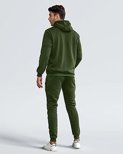 Survêtements Hakjay pour hommes, ensemble de survêtement de jogging 2 pièces pour hommes, tenue décontractée athlétique à manches longues, ensemble de survêtement à capuche - Product Image 2