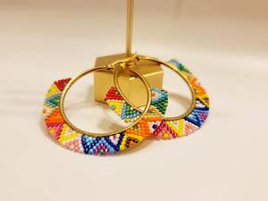 Pendientes bohemios con cuentas y diseño de turquesa, flecos en cascada, regalo de joyería único - Product Image 6
