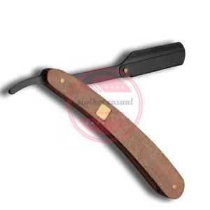 Maquinilla de afeitar de peluquero plegable de borde recto personalizada de alta calidad, maquinilla de afeitar de seguridad de salón para profesionales - Product Image 2