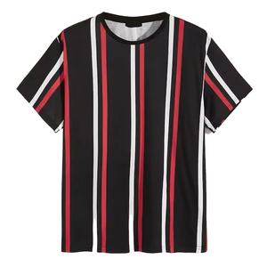 Camisetas casuales de corte regular con cuello redondo, diseño clásico con rayas y estampado sublimado para hombre, camiseta para actividades al aire libre CP-M-TS-02 - Product Image 1