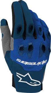 Gants Alpinestars Pro-Dura de haute qualité, bleu marine vif et blanc - Product Image 3