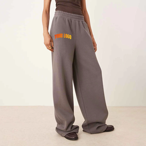 Women Cozy Fleece Straight Sweatpants Breathable Soft Eco-Friendly Relaxed Flexible Waistband Trendy Lounge Winter Casual <b>Lace</b> - Product Image 1