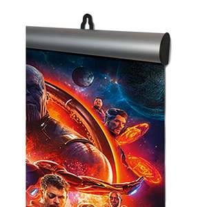 Par de barras de aluminio de 61 cm para sujetar pósteres en paredes y estantes de exhibición - Product Image 2