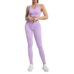 Ensemble d'entraînement pour femmes à bas prix Legging taille haute soutien-gorge de sport confortable ensembles de yoga pour femmes de haute qualité - Product Image 1