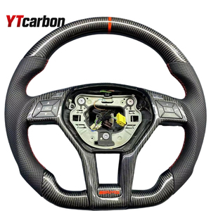 Volante Sportivo in Fibra di Carbonio e Pelle Scamosciata Italiana YTcarbon per Mercedes CLS Classe <span class=keywords><strong>C218</strong></span>, Classe E W212, Classe GLA X156, GLK X204 - Product Image 3