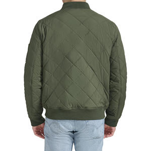 Vestes pour hommes de grande taille, couleurs unies personnalisées, tendance décontractée d'automne, vestes bomber zippées surdimensionnées pour hommes - Product Image 5