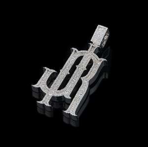 Collier pendentif hip-hop en argent plaqué moissanite gravé sur mesure de qualité supérieure en gros, message personnalisé, cadeau, utilisation commémorative - Product Image 2