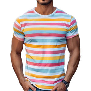 T-shirts décontractés pour hommes, imprimés numériques, col rond, manches courtes, amples, respirants, en polyester/coton, séchage rapide, écologiques - Product Image 4