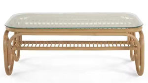 Table à thé rectangulaire en rotin faite à la main au design moderne Meilleur modèle Vietnam en bois naturel pour hôtel restaurant Meubles de salon - Product Image 3