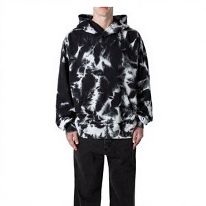 Sudadera con Capucha para Hombre, Corte Regular, Bordada, Tie-Dye, Manga Larga, Algodón French Terry, Informal, Transpirable y Sostenible - Product Image 1